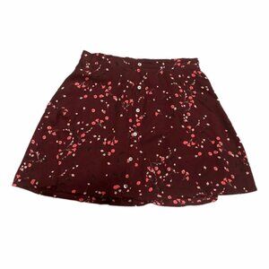 Maroon Floral Express Skirt